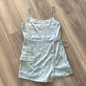 Urban Outfitters UO Satin Tie Wrap Romper